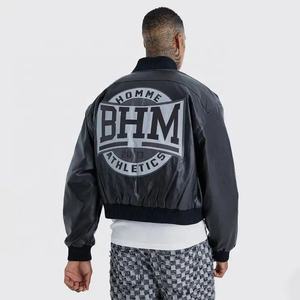 Chaqueta universitaria de béisbol vintage personalizada para hombre, chaqueta universitaria clásica de estilo callejero de invierno de alta calidad con cuello levantado - Product Image 3