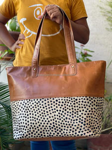 กระเป๋าสะพายหนังวัวแบบมีที่ปิดสำหรับผู้หญิงกระเป๋าสะพายขนาดใหญ่สำหรับผมหนังแท้แบบใหม่ - Product Image 4