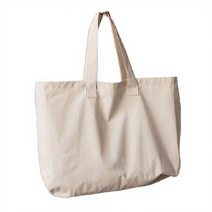 Sac fourre-tout de plage en toile de coton écologique avec logo imprimé personnalisé, ruban en corde, robuste, pour femmes, réutilisable pour le shopping - Product Image 6