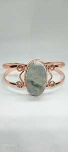 Anillo Ajustable Hecho a Mano con Baño de Cobre Antiguo y Piedra Preciosa Natural en Forma de Corazón para Unisex, Estilo Hindú - Product Image 3