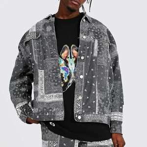 Chaqueta vaquera para hombre de moda, lavado medio, estilo urbano, con botones cubiertos, a buen precio al por mayor. - Product Image 4