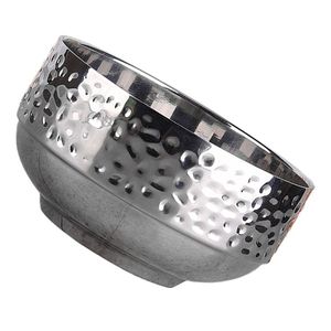 Trending Hammered <b>Mirror</b> Polish Aluminum Mixing Bowl Fork Shiny Metal Salad Bowl Luxury Kitchen Decor Heat Resistant Dinnerware - Product Image 3