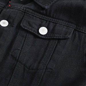 เสื้อกั๊กยีนส์ลำลองสำหรับผู้ชาย เสื้อกั๊กยีนส์ทรงเข้ารูป เสื้อแจ็คเก็ตแขนกุด สีดำล้าง สตรีทแวร์ ผลิตในปากีสถาน - Product Image 5