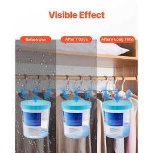 Confezione da 2 secchielli assorbiumidità ad alta capacità da 16,2 once (800 ml) con secchio esterno riutilizzabile e portatile - Product Image 6