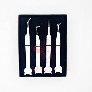 Nouvelle arrivée Premium qualité femmes chat Design Volume cils pince à épiler fait à la main professionnel en acier inoxydable cils pointus - Product Image 2