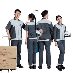 BEST SELLING Breathable Cotton/PE/Spandex Worker Uniform New Style Worksuit Workwear Factory Electricians Quick Dry Free sample - Product Image 2