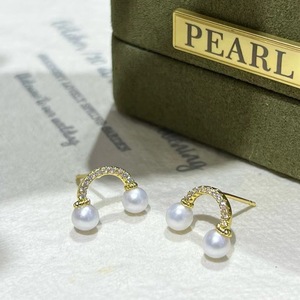 ต่างหูมุกน้ำจืดทรงเรียบง่ายทันสมัย ขนาด 5-6 มม. คุณภาพดี เงินแท้ S925 ประดับคริสตัล สวยเก๋ สำหรับผู้หญิง - Product Image 3