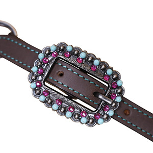 Sangle en cuir imprimée Howdy avec conchos brillants - Product Image 5