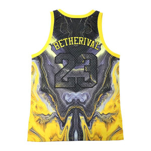 Maillot de basketball pour homme adulte, respirant, en maille polyester, uniforme personnalisé avec numéro, nom et couleur d'équipe, OEM, vente en gros, directement de l'usine, faible MOQ - Product Image 2