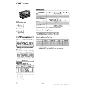 Cilindro compacto SMC Pneumatics - Product Image 3
