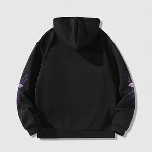 Sudadera con Capucha para Hombre, Diseño Personalizado con Impresión DTF, de Alta Calidad, con Estampado de Letras y Cruz, Cierre de Cremallera, Cordón Ajustable y Hombros Caídos - Product Image 2
