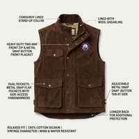 Veste universitaire longue pour homme, gilet en daim et gilet de tir avec broderie, couleurs et logo personnalisés, hiver