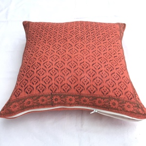 Wholesale Handmade 100% Linen <b>Cushion</b> Cover Hand-block printed Linen <b>cushion</b> cover - Product Image 4