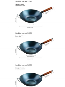 Wok Ligero de Acero al Carbono Antiadherente con Mango de Madera, Sartén Fácil de Limpiar, Apto para Lavavajillas, para Estufas de Gas e Inducción, 30 cm - Product Image 4