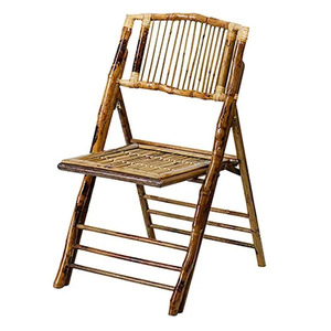 Wholesale <b>Rustic</b> Bamboo Folding <b>Chair</b> Curved Back Stable Frame Durable Natural Seating for Indoor Outdoor Furniture OEM ODM - Product Image 2