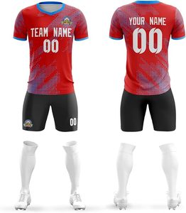 ชุดเสื้อฟุตบอลชายแบบกำหนดเอง แขนสั้น ผ้าโพลีเอสเตอร์ซับเหงื่อ พิมพ์ลายดิจิทัล ชื่อและหมายเลขทีมด้านหน้า มีไซส์พลัส - Product Image 5