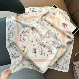 70CM Silk Square Scarf, Women's Fashionable Printed Scarf, Headscarf, <b>Headband</b>, Luxurious Multifunctional Shawl, Bandana - Product Image 4