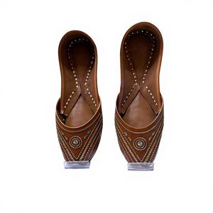 Lightweight Custom Leather Fashion Trend <b>Womens</b> Indian Traditional <b>Fancy</b> Classic Casual Round Toe Rajasthani <b>Shoes</b> All Seasons - Product Image 1