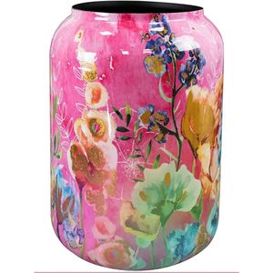 Jarrón Redondo de Metal Esmaltado Pintado a Mano, Florero Decorativo de Lujo para Decoración del Hogar, Centro de Mesa para Bodas, Jarrón Grande de Esmalte - Product Image 5