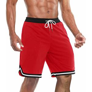 Short d'été brodé personnalisé pour hommes Short athlétique en maille de course à pied 100% polyester Short ample d'entraînement au basket-ball à séchage rapide - Product Image 1