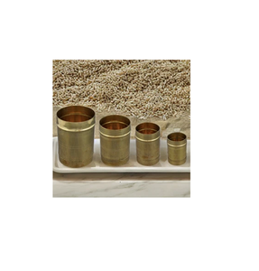 Premium Brass <b>Measuring</b> Cups 2 Pieces In Different Size for Accurate Cooking Baking Home Kitchen Hotel Restaurant Use - Product Image 2