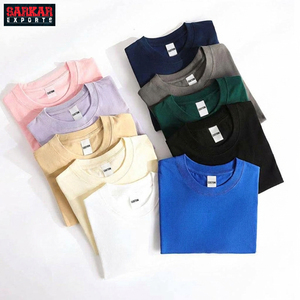 T-shirts en coton de haute qualité pour hommes, 100% coton, t-shirt uni épais, streetwear, t-shirt vintage surdimensionné pour logo personnalisé - Product Image 1