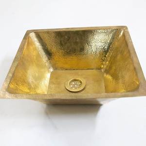 Eco Friendly Brass Wash <b>Basin</b> Handmade Luxury Bathroom Sink Premium Durable Decorative Vanity Bowl Modern Interior Solution Desi - Product Image 2