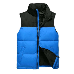 Custom Winter Fashion Stand Collar Thicken Cotton Warm Plain Sports Coats Puffer Padded Puffer <b>Vest</b> Jacket <b>Men's</b> <b>Vests</b> - Product Image 3