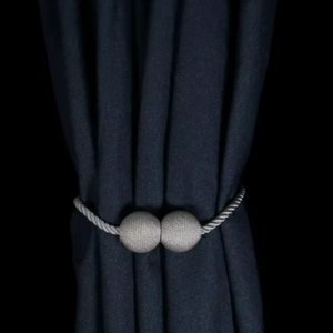 Magnetic Curtain <b>Tieback</b>, Modern Curtain Ties, Drapery Holdbacks, Magnetic Curtain Ties, White Tie Backs - Product Image 1