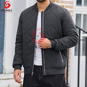 Chaqueta Acolchada Ligera con Capucha para Hombre, Resistente al Viento y al Agua, Abrigo de Invierno Acolchado, Cierre Completo, Informal, para Exteriores, Cálida y Aislada, 100% - Product Image 2