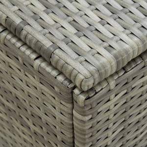 Gray Poly Rattan Patio <b>Storage</b> <b>Box</b> 70.9"x35.4"x27.6" - Product Image 6