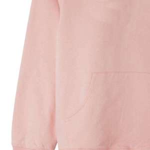 เสื้อฮู้ดสีชมพูไม่มีลาย สกรีนโลโก้ได้ ขายส่ง ผ้าฝ้ายฟลีซ หนานุ่ม ทรงโอเวอร์ไซส์ ใส่ได้ทั้งชายหญิง สไตล์สตรีทแวร์ เสื้อพูลโอเวอร์ - Product Image 5
