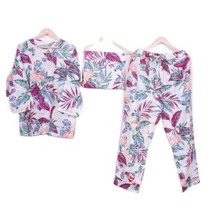 Dernier modèle Design Premium Quality Women's Hand Block Imprimé Thermal Summer 100% Organic Cotton Loungewear Handmade Full Length - Product Image 1