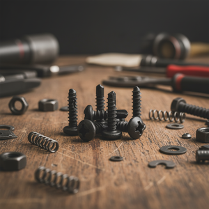 Vis à tête cylindrique PDC 11 en acier au carbone revêtu noir, pointe de perçage, empreinte Phillips, classe 4.8 et 6.8, diamètre 3.5-4.8mm - Product Image 1