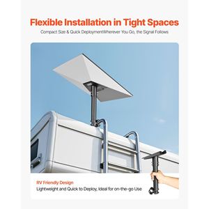 Kit di Montaggio Starlink per Camper in Acciaio Resistente con Angolo Regolabile a 360 Gradi, Tubo Extra Corto Gen 3 con Starlink Extra Corto - Product Image 6