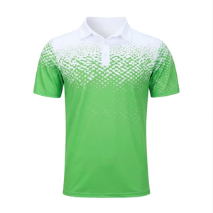 ผู้ผลิตเสื้อเชิ้ตผู้ชายสีเขียวขาวสไตล์วินเทจ คุณภาพพรีเมียม แห้งเร็ว น้ำหนักเบา สั่งทำได้ พิมพ์ลายแบบซับลิเมชั่น แขนสั้น ผ้าฝ้าย 100% - Product Image 1