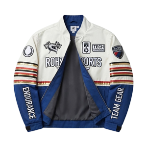 Custom Unisex Racing Team <b>Jacket</b> Full Zip Motorsport <b>Bomber</b> Embroidered Logo Windproof Anti-Uv <b>Summer</b> % Cotton Streetwear - Product Image 3
