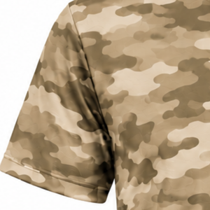 Camiseta Deportiva de Camuflaje Color Caqui para Hombre, Manga Corta, Cuello Redondo, Estampado de Camuflaje, para Entrenamiento Deportivo, Gimnasio, Ejercicio, Ropa Deportiva Activa - Product Image 3