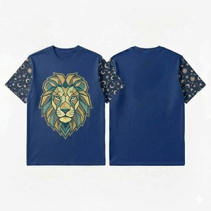 T-shirt imprimé pour homme, manches courtes, en coton, style décontracté, mode européenne pour hommes - Product Image 1