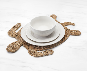 Manteles individuales de mimbre con forma de tortuga, hechos a mano en Vietnam por King Craft Viet - Product Image 1