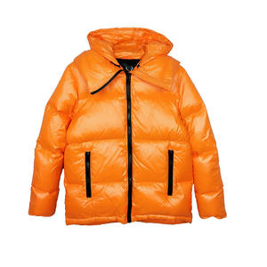 Veste polaire oversize pour femme avec logo personnalisé, fermeture éclair, capuche, manches bouffantes courtes, pull en polaire pour femme - Product Image 1