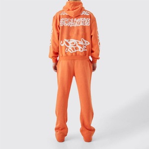 Nouveau survêtement pour homme style Hip Hop, pull à capuche en polaire coupe classique, imprimé 3D effet éclaboussures d'encre, vente en gros, sweat à capuche et pantalon de survêtement tendance - Product Image 2