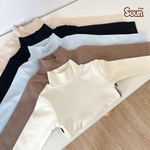 ซันคิดส์เสื้อเชิ้ตเด็กคอสูง 5 ซม. เสื้อแขนยาวระบายอากาศได้นุ่มสบายสำหรับฤดูหนาว - Product Image 2