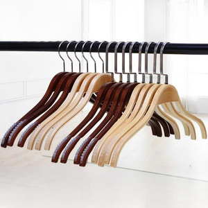 Wooden Clothing Hangers With Stainless Steel Hooks Non-Slip <b>Coat</b> Suit Organizer For Closet Minimalist Design - Product Image 6