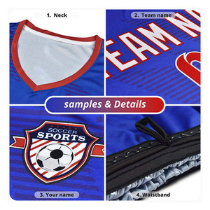 ชุดฟุตบอลขายดีที่สุด เสื้อและกางเกงขาสั้นฟุตบอลชาย พิมพ์โลโก้ได้ตามต้องการ ดีไซน์สีเขียว โพลีเอสเตอร์ ชุดฟุตบอลมืออาชีพ - Product Image 2