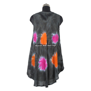 Nuevo Vestido Tie Dye para Mujer, Casual, Largo hasta el Suelo, con Cuello Redondo y sin Mangas, Sexy, para Fiesta, con Estampado en Inglés - Product Image 4