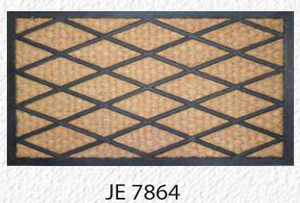 Tapis d'entrée rectangulaire en caoutchouc et fibre de coco de haute qualité, sans poils, durable, antidérapant, anti-salissures, facile à nettoyer, élégant et traditionnel - Product Image 2