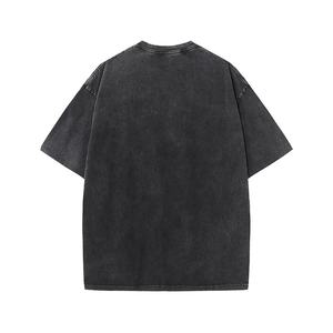 T-shirt en coton épais vintage streetwear à imprimé puff, coupe oversize, effet délavé à l'acide - Product Image 2