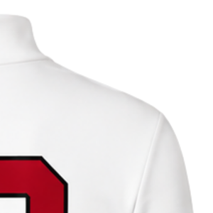 Red White Sublimated Cheer <b>Long</b> Sleeve Uniform Set Pleated <b>Skirt</b> Team Sportswear Athletic Training Practice Performance Custom - Product Image 4