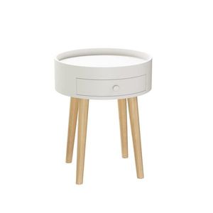 Tavolino Laterale in Noce da 18 Pollici, Comodino Assemblato con Cassetto Portaoggetti per Soggiorno, Divano o Tavolino da Caffè - Product Image 3
